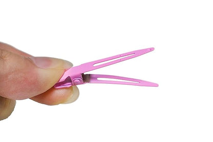 100 Packs silvery Alligator Curl Clips, bandenger 1.8 Inch Single Prong Clips Hair Accessories,for Girls and Women,Hair Styling,Hair Coloring, Random Color (red)