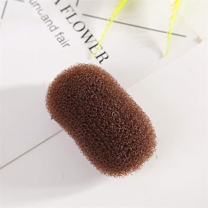 2 Pcs Volume Hair Base Inserts Bump It Up Hair Pads - Black and Coffee