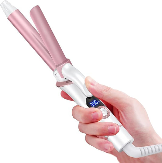 Mini Curling Iron for Short Hair - Small Travel Curling Iron with Dual Voltage, Ceramic Barrel, 5 Heat Settings, 60 Min Auto-Off, Portable Curling Wand for Versatile Styling (3/4 inch)