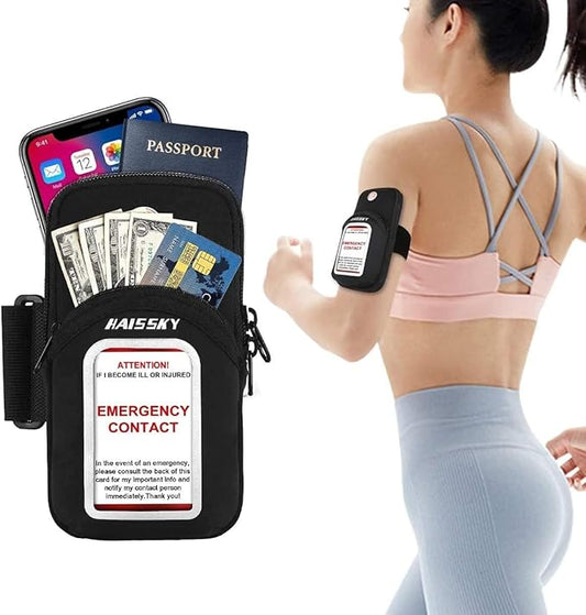 Phone Holder for Running Workout Exercise Sports Phone Arm Bands Pouch Bag, Running Armband for iPhone16 15 14 13 12 11 Pro Max XS XR X Plus Samsung Galaxy Up to 6.9"