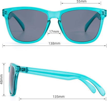 COLOSSEIN Sunglasses Womens,Classic Square Frame UV400 Mirrored Lens,Sunglasses Fit For Beach,Vacation,Driving
