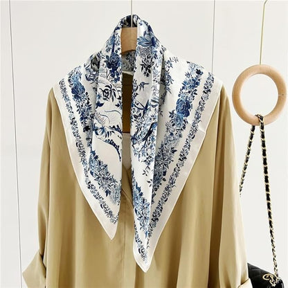100% Pure Mulberry Silk Scarfs 26"x26" Square Scarf Women Neckerchief Headscarf hair scarf bandana Gift Packed