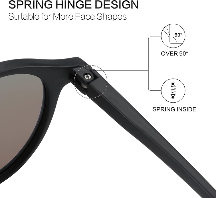 ZENOTTIC Polarized Round Sunglasses, Stylish Sunglasses for Men and Women Retro Classic, Multi-Style Selection