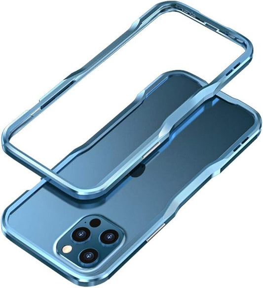 HENGHUI Aluminum Bumpers Compatible with iPhone 12 Mini 5.4-INCH Bumper Case Metal Frame Bumper Cover Shock Absorbent Slim Cool Design (iPhone12Mini, Blue)