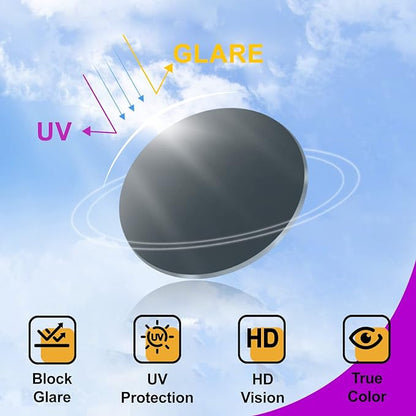 VISOONE Fashion 100% UV400 Protection Rectangle TR90 Y2K Sunglasses Accessories for Women Men RIVER