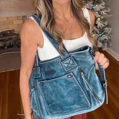 Montana West Washed Leather Hobo Bags for Women Roomy Handbags with Crossbody Strap