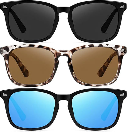 Ougenni Sunglasses for Women Men Vintage Polarized Women Sunglasses Round Classic Retro UV Protection Lens