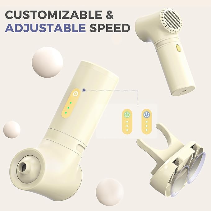 Bath Jet Spa, Cordless Portable Bathtub Accessories with 3-Level Adjustable Speed, Bubble Maker/Bath Jet Mode, Bathtub Jets for Home Spa, Relaxing (Yellow)