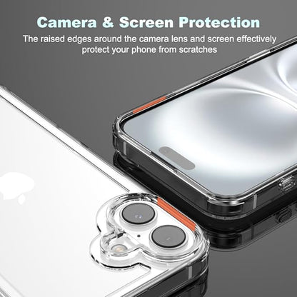 for iPhone 16 Plus Clear Bumper Frame No-Back Case, Slim Fit Ultra-Light Anti-Yellowing Transparent Protection Heat Dissipation Phone Cover Case 6.7" 2024