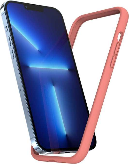 K TOMOTO Compatible iPhone 13 Pro Max Bumper Case (6.7 Inch), Liquid Silicone Bumper with Shock Absorption, Raised Edge Protection, Drop Protection, Silky and Soft Touch Frame, Coral