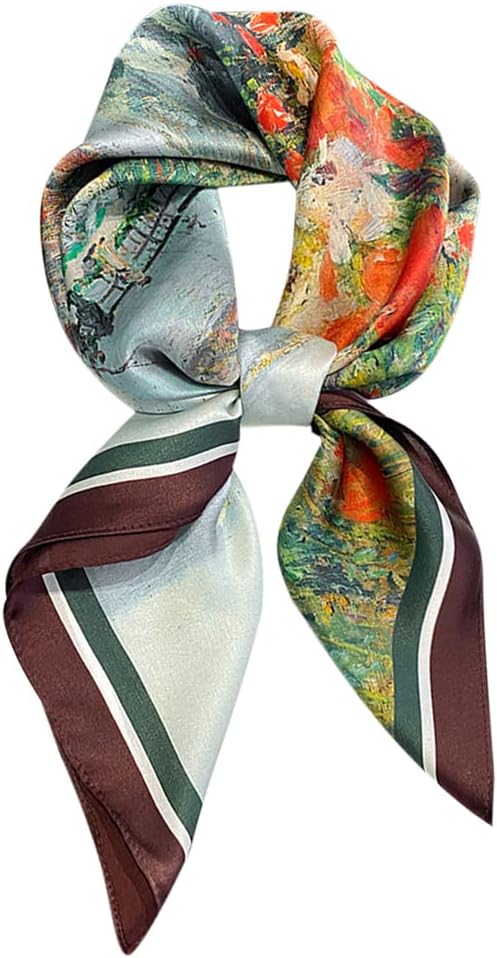 100% Pure Mulberry Silk Scarfs 26"x26" Square Scarf Women Neckerchief Headscarf hair scarf bandana Gift Packed