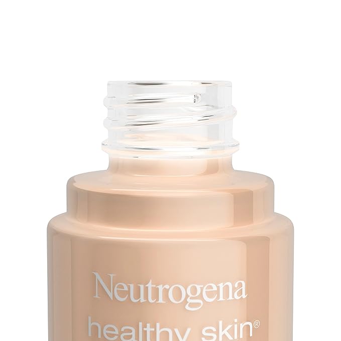 Neutrogena Healthy Skin Liquid Makeup Foundation with Broad Spectrum SPF 20 Sunscreen, Medium Coverage Foundation with Nourishing Pro-Vitamin B5, Soft Beige 50, 1 fl. oz