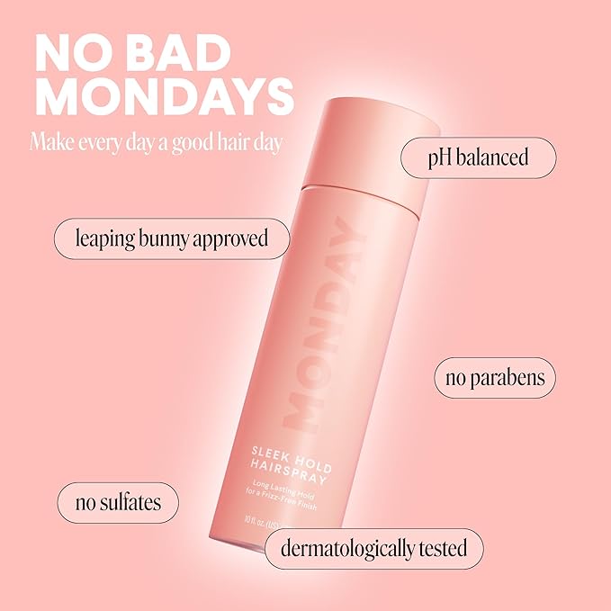 MONDAY HAIRCARE SLEEK HOLD Hairspray for long-lasting finish 10 oz (2 Pack)