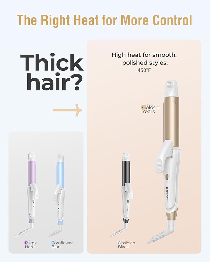 Europe Travel Curling Iron Mini: Dual Voltage Curling Iron for Traveling - Mini Travel Curling Irons 1 Inch with US Plug,Gold 450℉