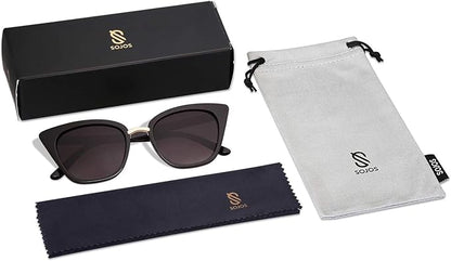 SOJOS Cat Eye Designer Sunglasses Fashion UV400 Protection Glasses SJ2052