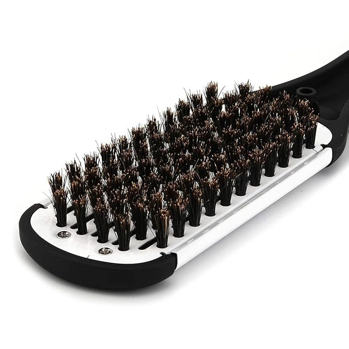 Aethland Double-Sided Boar Bristle Brush and Hair Straightening Comb for Smoothing and Styling