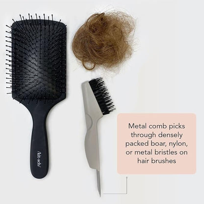 Kitsch Hair Brush Cleaner Tool - Double Sided 2 in 1 - For Pick Cleaning & Detangling Combs and Bristle Brushes, Hair Brush Cleaning Tool for Women and Men, Beauty & Hair Care Travel Essentials