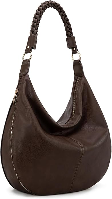 Montana West Large Hobo Bags for Women Slouchy Shoulder Purse Handbag with Zipper and Woven Handle