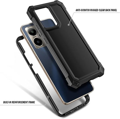 for Cricket Outlast 5G 2024 Case, AT&T Motivate Pro 5G with [Built-in Screen Protector], [9FT Military Grade Drop Tested] Full-Body Protective Shockproof Bumper Case (Black)