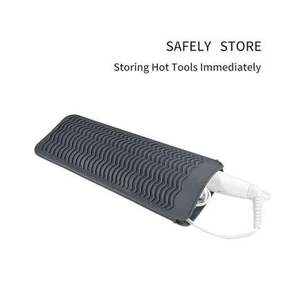 2 Pack Silicone Heat Resistant Travel Mat Pouch for Straighteners, Curling Wands, Flat Irons, and Hot Hair Styling Tools