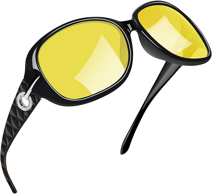Joopin Big Womens Sunglasses Polarized Trendy Sun Glasses Large Rectangle UV Protection Rhinestone Sunnies