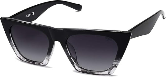 SOJOS Trendy Oversized Square Cateye Polarized Sunglasses Womens Big Frame Shades SJ2115