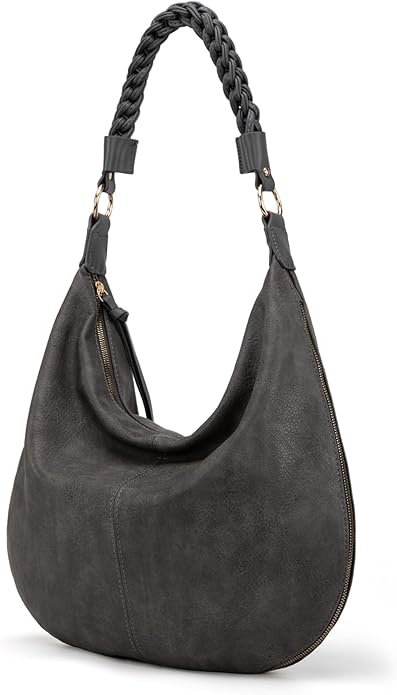 Montana West Large Hobo Bags for Women Slouchy Shoulder Purse Handbag with Zipper and Woven Handle