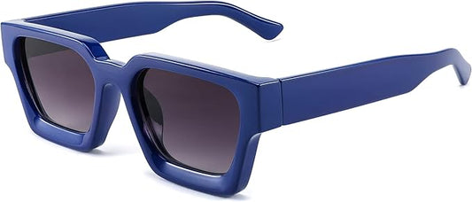 FEISEDY Retro 90s Square Sunglasses for Women Men Trendy Chunky Rectangle Sunglasses UV400 Protection B2385