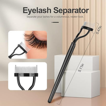 Eyebrow Brush Eyelash Separator Brow Comb & Lash Spoolie Professional Eye Makeup Tools (3 Pieces Set)