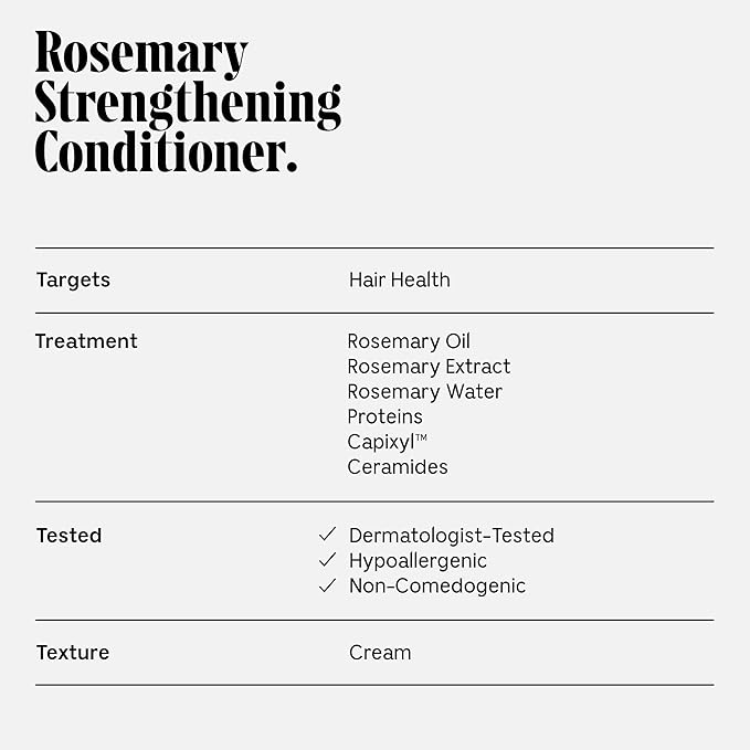 Nécessaire Rosemary Conditioner | Multi-Protien Strengthening Conditioner For Thinning Hair. For Women + Men. Good For All Hair Types/Textures. Free Of Sulfates. Color-Safe. 250 ml / 8.4 oz