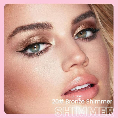 2-in-1 Cream Eyeshadow & Highlighter Stick, Waterproof Bronze Shimmer Eye Shadow Pencil for Women, Long-Lasting Pigmented Makeup, sombras para ojos 16