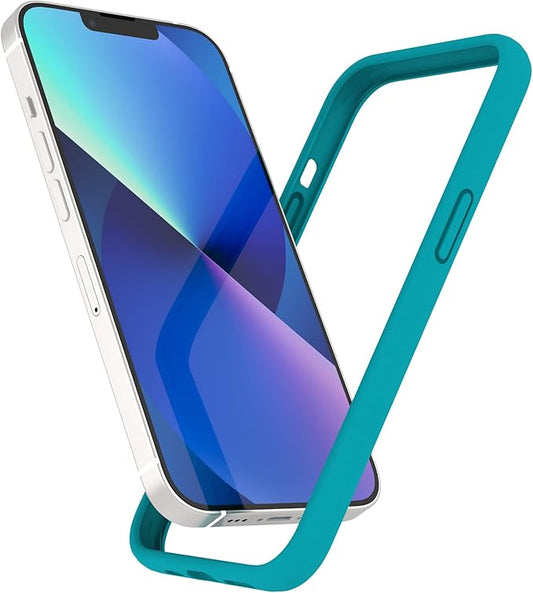 K TOMOTO Compatible with iPhone 13/13 Pro Bumper Case (6.1 Inch), Liquid Silicone Frame Bumper Case [Raised Edge Protection] [Drop Protection] [Silky and Soft Touch], Teal