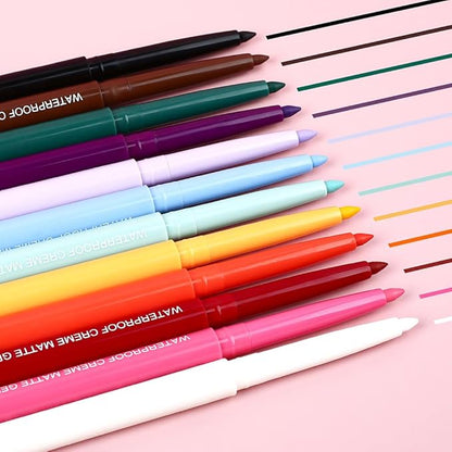 evpct Green Eyeliner Pencils for Eyes, Dark Emerald Green Colored Eye Liner Pencil Makeup Waterproof Smudge Proof, Colored Gel Waterline Eyeliner Liquid Face Eye Paint Stick Lipstick Halloween Makeup