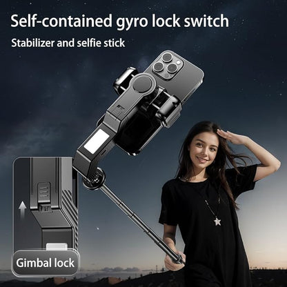Selfie Stick Gimbal Stabilizer, Single Axis Stabilizer Tracking Selfie Stick with Tripod 360° Rotation with Remote Control for iPhone/Andriod for Vlog Live Broadcast TIK Tok YouTube Vlogging Black