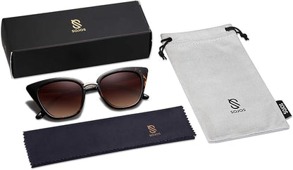 SOJOS Cat Eye Designer Sunglasses Fashion UV400 Protection Glasses SJ2052