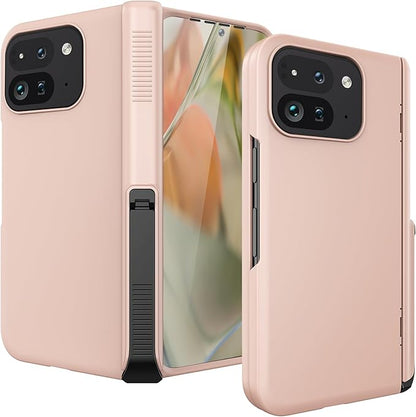 Miimall Shockproof Cases for Pixel 9 Pro Fold 5g Case, [Kickstand & Hinge Protection][All-Inclusive Protection] Anti Drop Protective Case for Google Pixel 9 Pro Fold 5g Phone Case, Gold