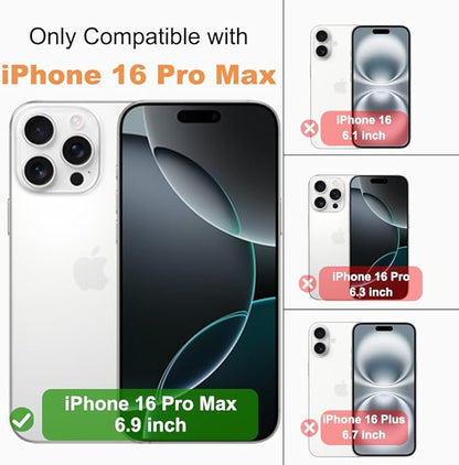 for iPhone 16 Pro Max Bumper Case, Hybrid Protection Heat Dissipation Frame No-Back Phone Cover Case 6.9" 2024 - Black & Gray