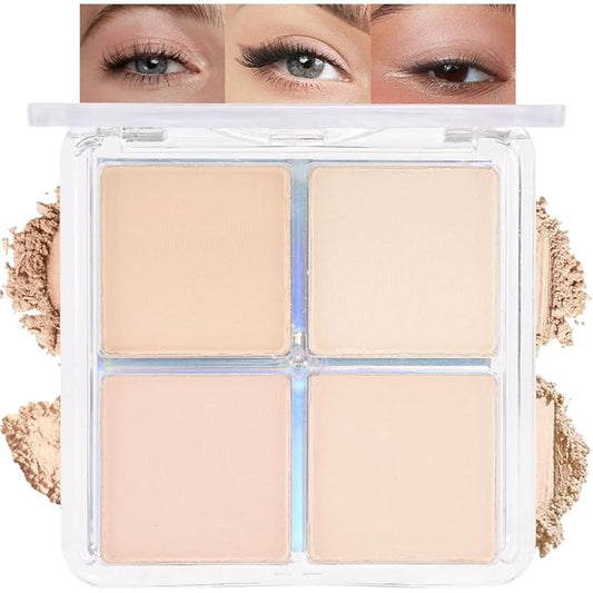 4 Colors Light Beige Nude Soft Pink Ivory Eye Shadow Palette Makeup, Neutral Matte Shimmer Eyeshadow Palette for Women Highly Pigmented Waterproof, paleta de sombras de ojos, Vegan & Cruelty-free 10