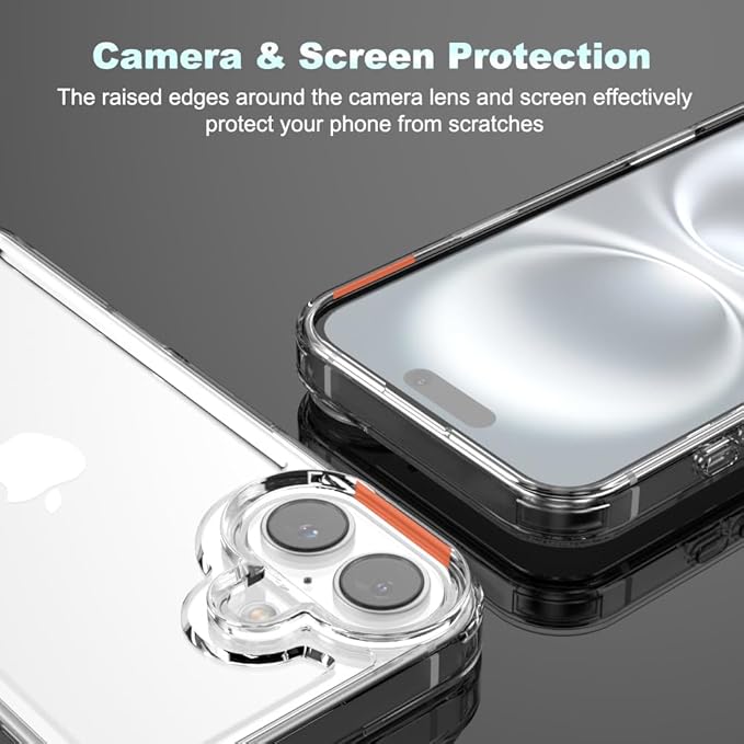 for iPhone 16 Clear Bumper Frame No-Back Case, Slim Fit Ultra-Light Anti-Yellowing Transparent Protection Heat Dissipation Phone Cover Case 6.1" 2024