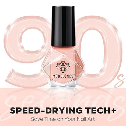 modelones Jelly Nail Polish of 6 Colors Sheer Nude Mini Nail Polish Set Natural Jelly Red Pink Brown Colors Quick Dry Nail Polish Kit for DIY Easter Nail Art Salon Home Gift for Women Girl