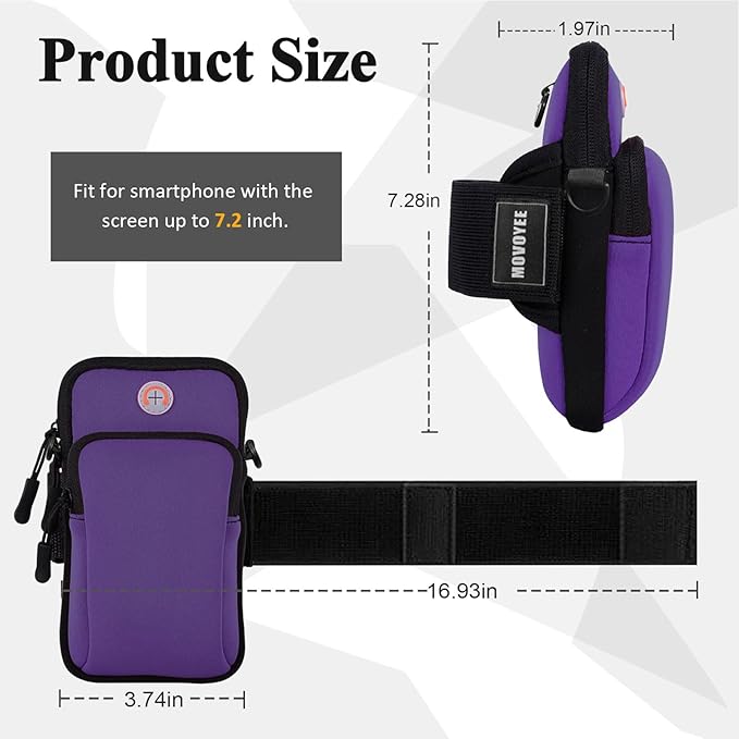 Phone Holder for Running Armband,Cell Phone Crossbody Bags for Women Kids,iPhone 11 12 13 14 15 16e 16 Pro Max Xs Xr X Plus Mini Galaxy Ultra S24 S25 Note 20 Key Pouch Workout Sports Arm Band