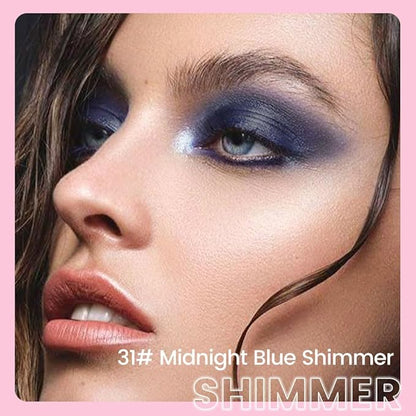 2-in-1 Cream Eyeshadow & Highlighter Stick, Waterproof Dark Blue Shimmer Eye Shadow Pencil for Women, Long-Lasting Pigmented Makeup, sombras para ojos 27