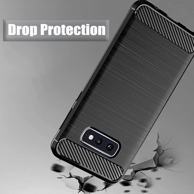 for Samsung Galaxy S10 Phone case, Shockproof, Scratch Resistant Carbon Fiber Jacket, Soft TPU, for Galaxy S10 case (Black)