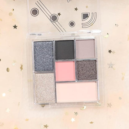 Seven Color Matte Shimmer Eyeshadow Makeup Palette,7 Black Gray Nude & Dark Pink Dark Purple Dark Blue Series Silky Pressed Powder Eye shadow, Daily Prom Makeup Eyeshadow Box, Vegan & Cruelty-Free 23#