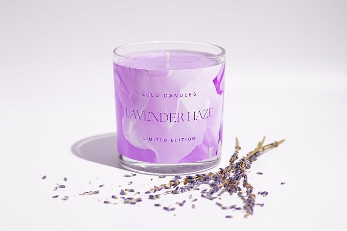 Lulu Candles | in The Clouds Collection | Lavender Haze | Spring Candle | Hand Poured in The USA | Highly Scented & Long Lasting (9 Oz. Gift Box)