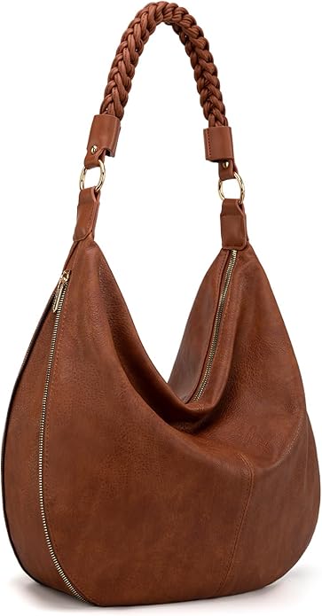 Montana West Large Hobo Bags for Women Slouchy Shoulder Purse Handbag with Zipper and Woven Handle