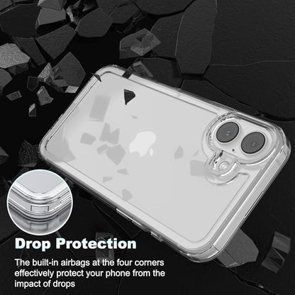 for iPhone 16 Plus Clear Bumper Frame No-Back Case, Slim Fit Ultra-Light Anti-Yellowing Transparent Protection Heat Dissipation Phone Cover Case 6.7" 2024