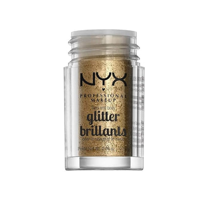 NYX PROFESSIONAL MAKEUP Face & Body Glitter, Bronze (Pack of 2)