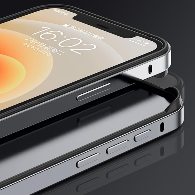 for iPhone 16 Pro Max Bumper Case Metal, Aluminum Alloy + TPU Bumper Frame Slim Fit No Back Design Excellent Heat Dissipation Compatible with MagSafe 4 Corner Raised Shockproof (Black)