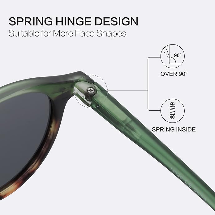 ZENOTTIC Polarized Round Sunglasses, Stylish Sunglasses for Men and Women Retro Classic, Multi-Style Selection